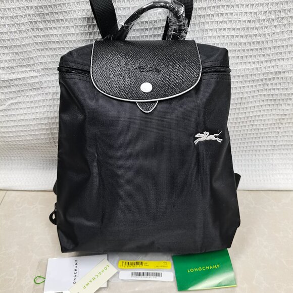 NWT LONGCHAMP Mini Le Pliage  Backpack In black - Picture 1 of 8